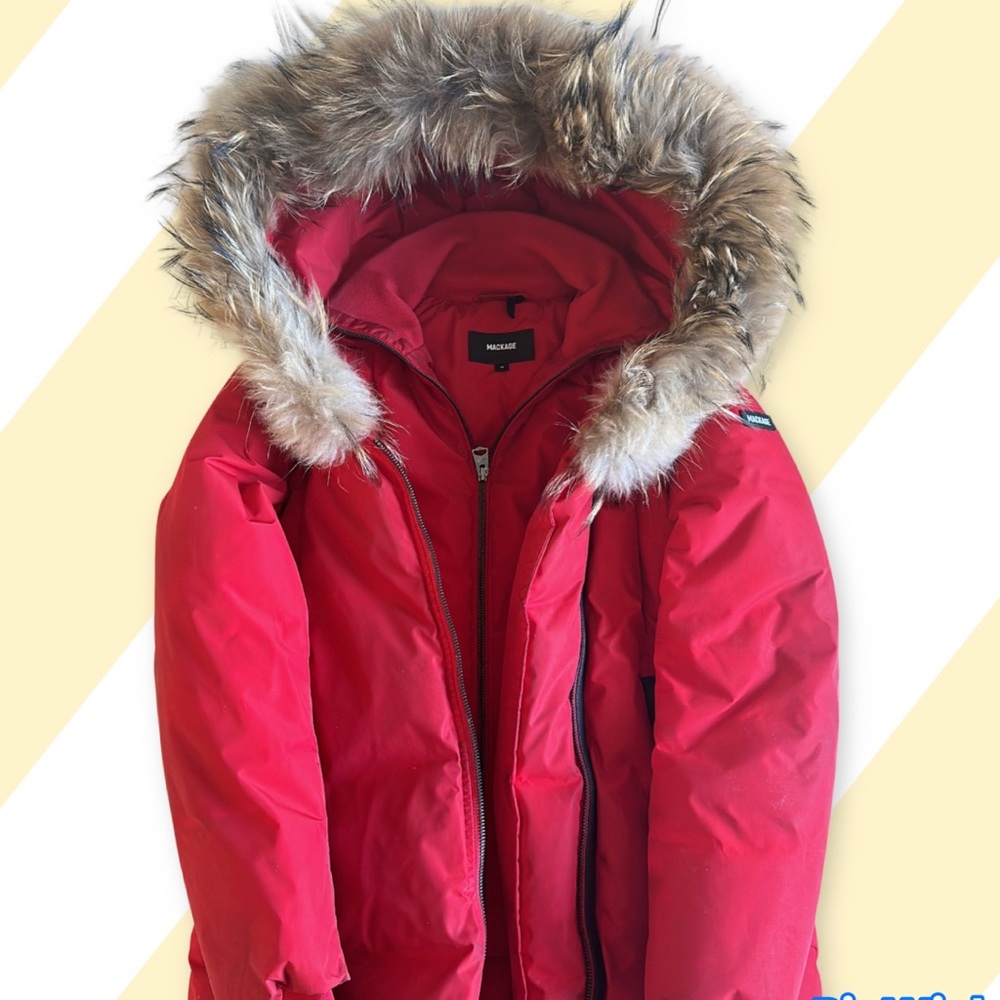 LEELEE Down coat with removable natural fur Signature